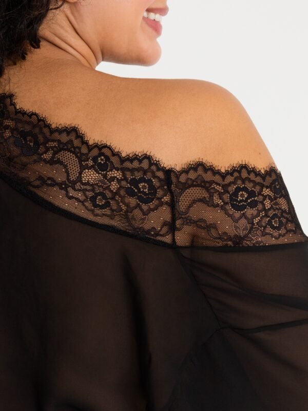 Lovehoney Plus Size Barely There Sheer Black Robe