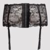 Lovehoney Plus Size Love Me Lace Deep Garter Belt Black