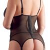 Cottelli Plus Size Wet Look and Lace Peek-a-Boo Merry Widow Bustier Set