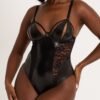 Lovehoney Fierce Muse Wet Look Crotchless Teddy