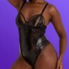 Lovehoney Fierce Muse Wet Look Crotchless Teddy