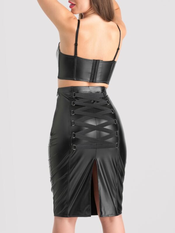 Lovehoney Fierce Black Leather-Look Skirt
