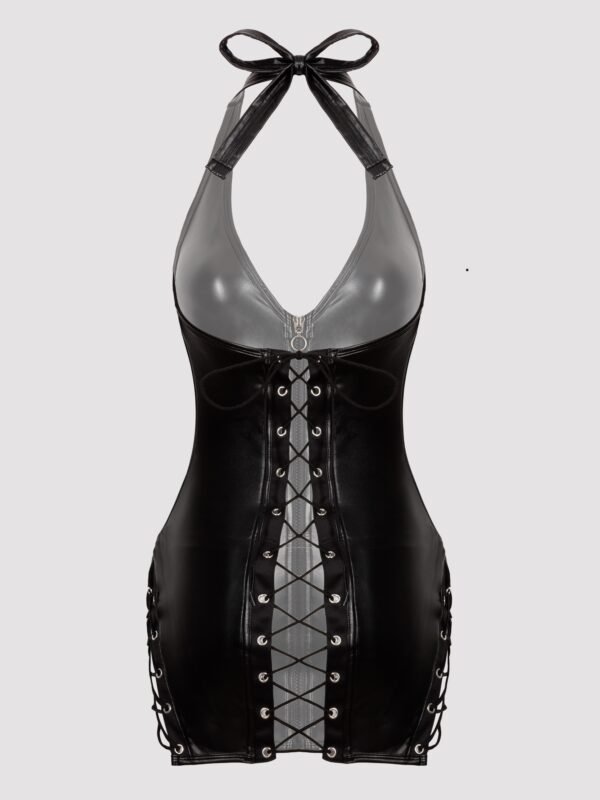 a44249g79746_2 Lovehoney Plus Size Fierce Leather-Look Lace-Up Dress