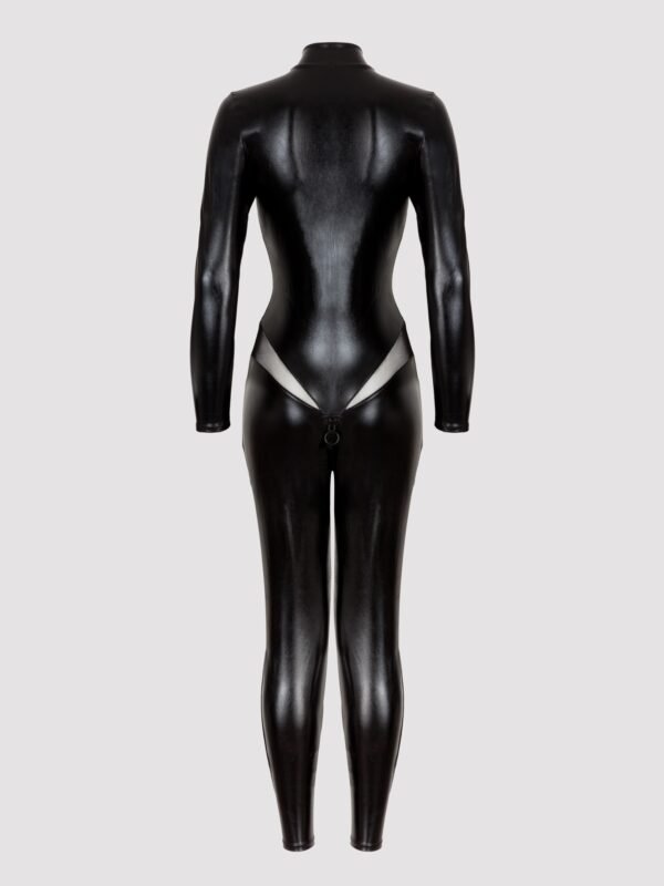 Lovehoney Fierce Wet Look Zipper Cut-Out Catsuit
