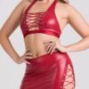 a48413g86232_3 Lovehoney Fierce Leather Look Lace-Up Red Skirt