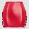 a48413g86232_4 Lovehoney Fierce Leather Look Lace-Up Red Skirt