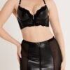 Lovehoney Fierce Wet Look and Lace Zip-Up Skirt