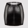 Lovehoney Fierce Wet Look and Lace Zip-Up Skirt
