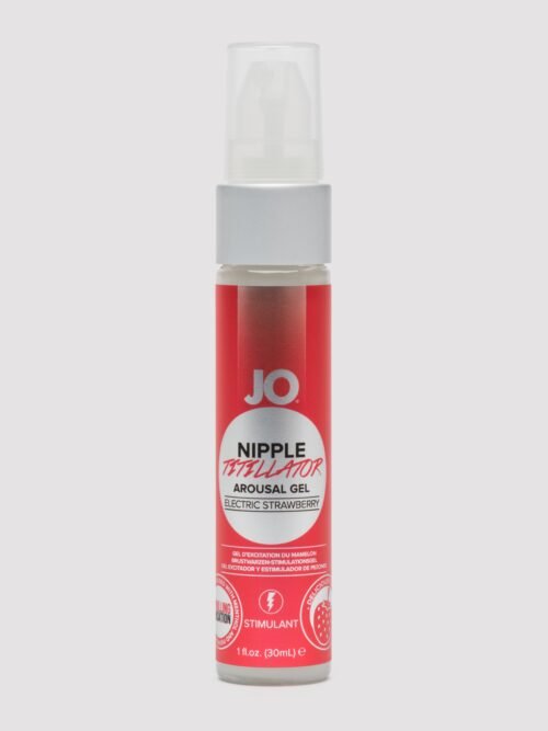 JO® Nipple Titillator Arousal Gel Electric Strawberry 1 fl oz