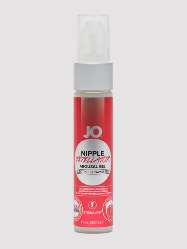 JO® Nipple Titillator Arousal Gel Electric Strawberry 1 fl oz