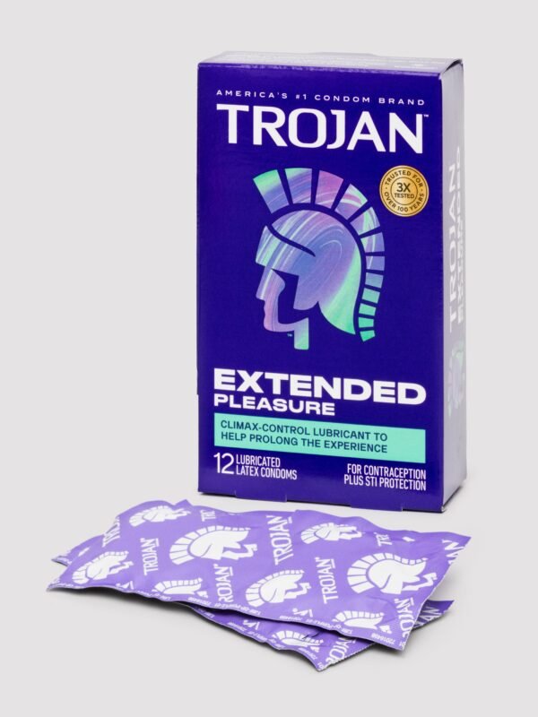 2642_1 Trojan Extended Pleasure Latex Condoms (12 Count)