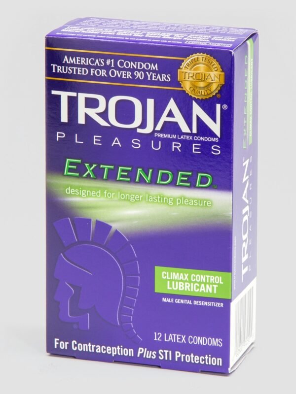 2642_2 Trojan Extended Pleasure Latex Condoms (12 Count)