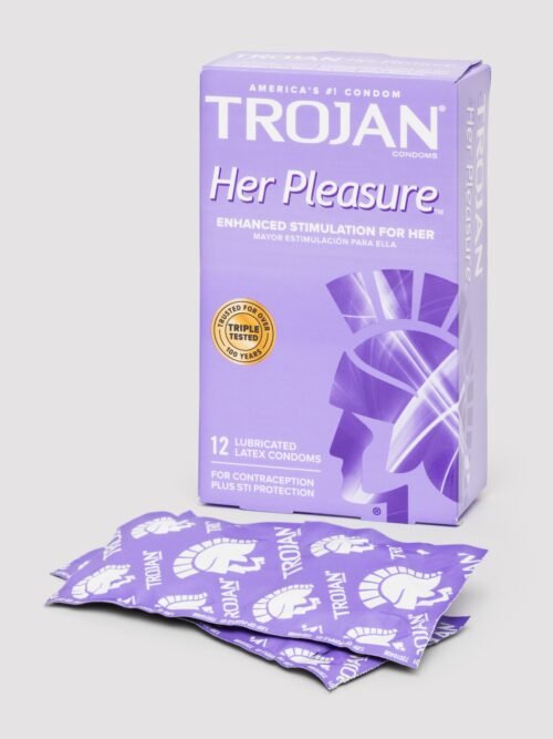 Trojan Her Pleasure Sensations Large Latex Condoms (12 Count)
