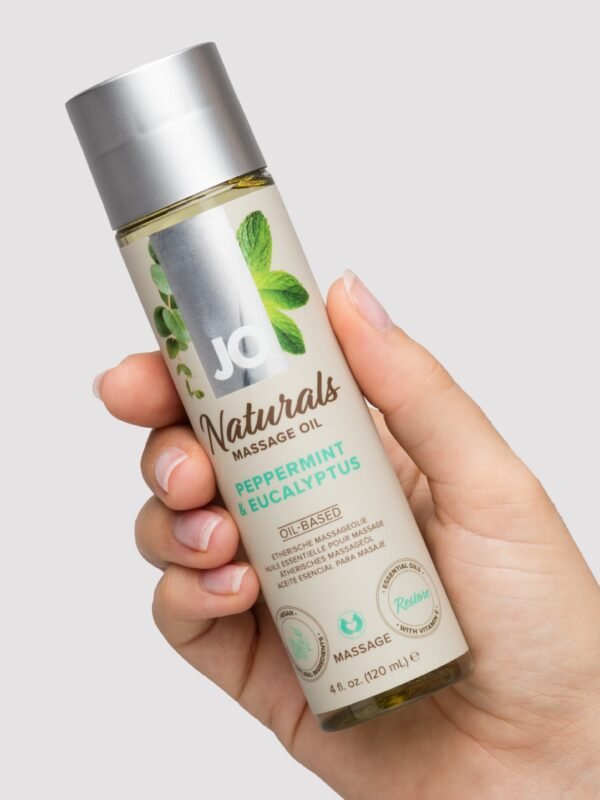 86671_2 System JO Naturals Peppermint and Eucalyptus Massage Oil 4 fl oz