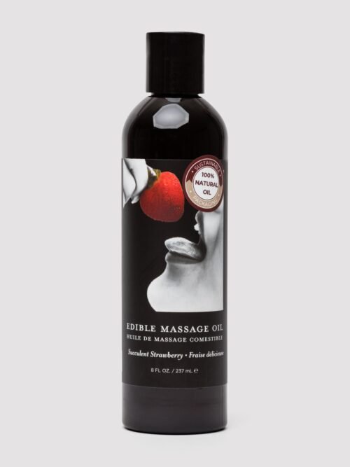 Earthly Body Strawberry Edible Massage Oil 8 fl oz