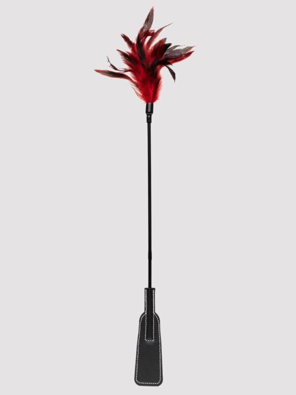 85824_1 Sex & Mischief 2-in-1 Feather Tickler Riding Crop