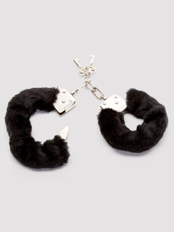 Lovehoney Black Furry Handcuffs