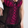 72732_4 Lovehoney Boudoir Belle Cherry Push-Up Basque Set