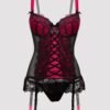 72732_6 Lovehoney Boudoir Belle Cherry Push-Up Basque Set