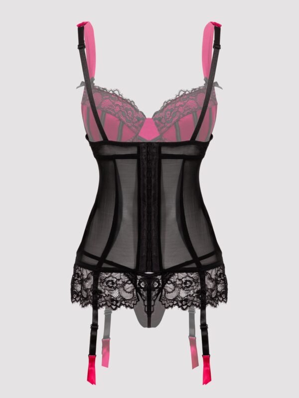 72732_7 Lovehoney Boudoir Belle Cherry Push-Up Basque Set