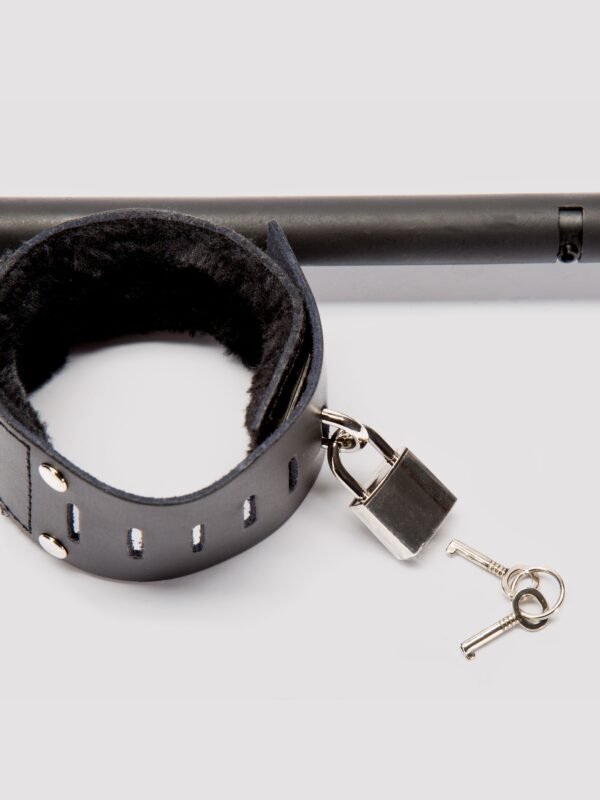 Bondage Boutique Extreme Expandable Spreader Bar with Leather Cuffs