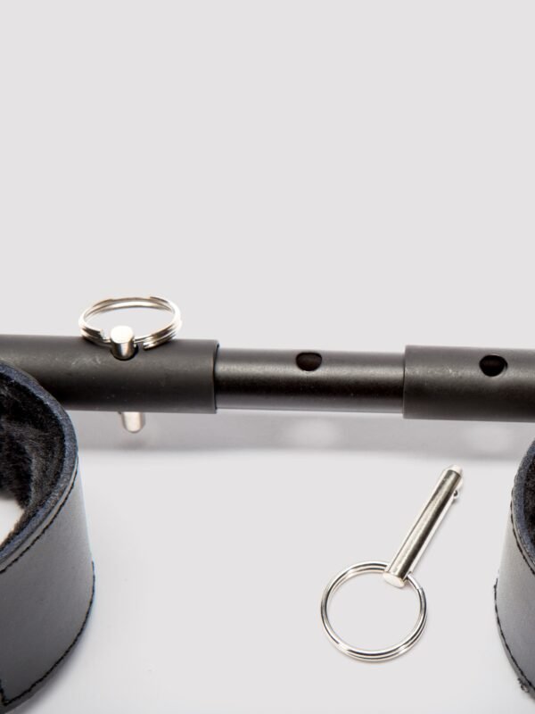 Bondage Boutique Extreme Expandable Spreader Bar with Leather Cuffs