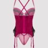 Lovehoney Satin Romance Purple Basque Set