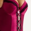 Lovehoney Plus Size Satin Romance Purple Basque Set