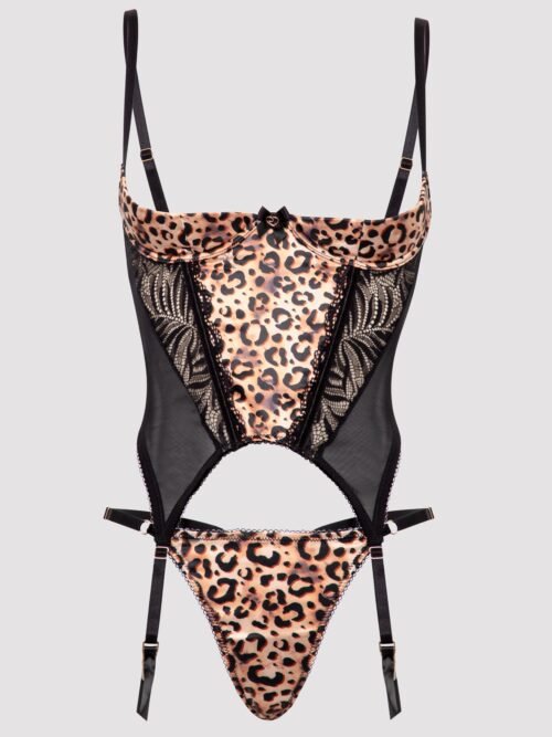 Lovehoney Wild Paradise Leopard Print Bustier Set