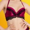 Lovehoney Satin Romance Purple Push-up Bra