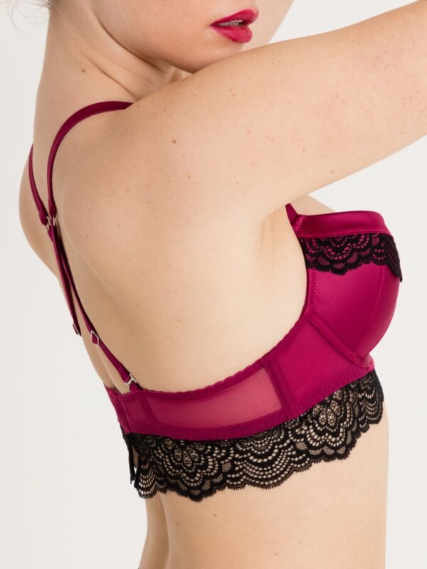 Lovehoney Satin Romance Purple Push-up Bra