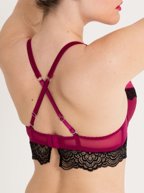 Lovehoney Satin Romance Purple Push-up Bra