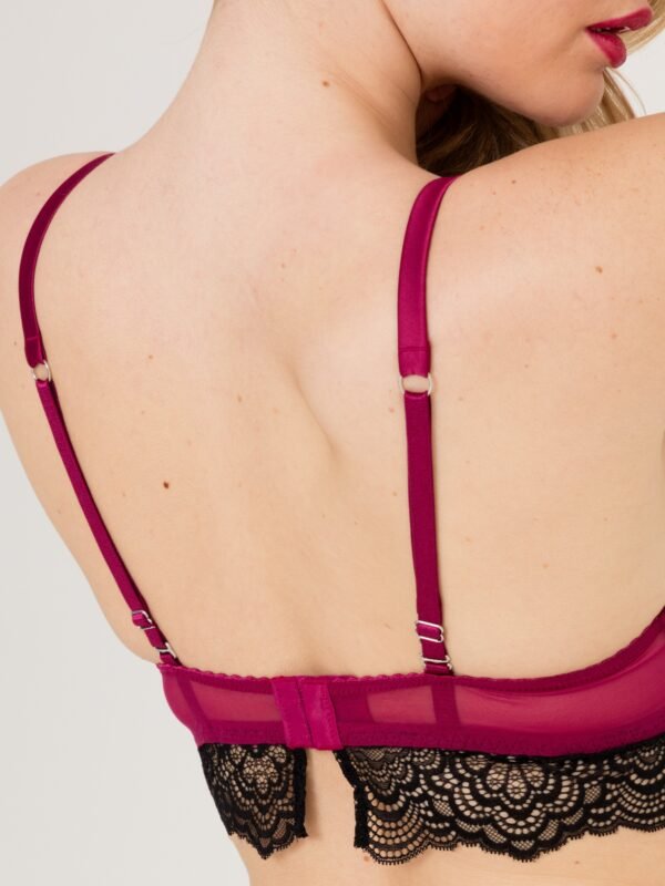 Lovehoney Satin Romance Purple Push-up Bra