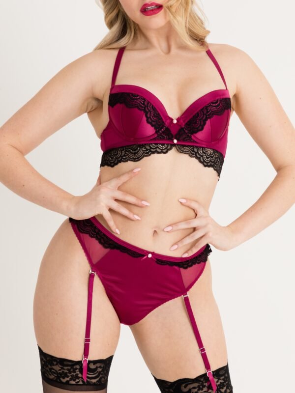 Lovehoney Satin Romance Purple Push-up Bra