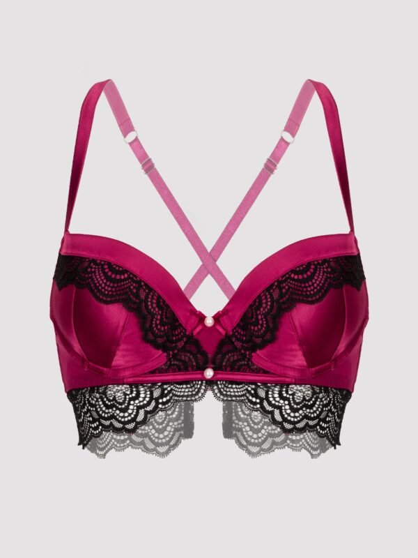 Lovehoney Satin Romance Purple Push-up Bra