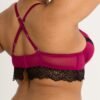 Lovehoney Plus Size Satin Romance Purple Push-up Bra