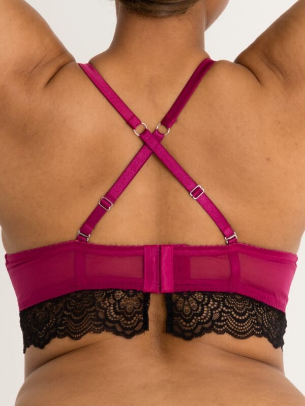 Lovehoney Plus Size Satin Romance Purple Push-up Bra