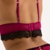 Lovehoney Plus Size Satin Romance Purple Push-up Bra