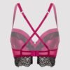 Lovehoney Plus Size Satin Romance Purple Push-up Bra