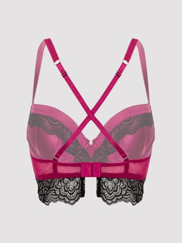 Lovehoney Plus Size Satin Romance Purple Push-up Bra