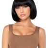 Leg Avenue Brunette Short Natural Wig With Fringe