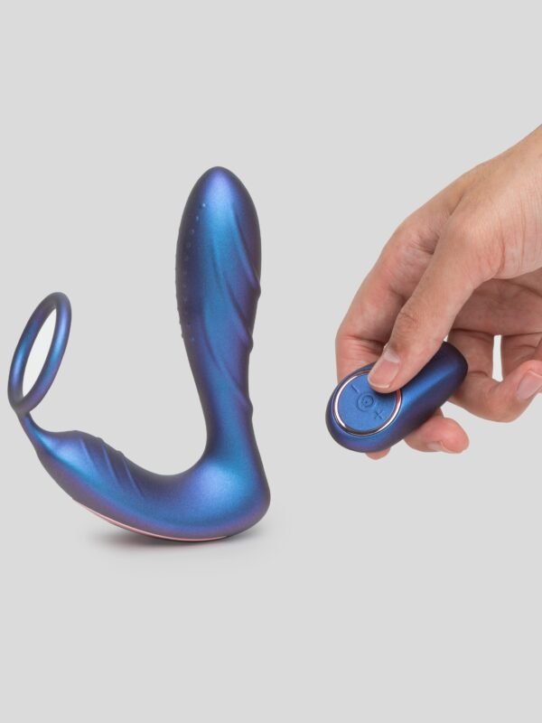 83306_6 Hueman Black Hole Galactic Silicone Remote Control Cock Ring Butt Plug