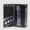 12036_8 Icicles No 5 Sapphire Spiral Glass Dildo 7 Inch