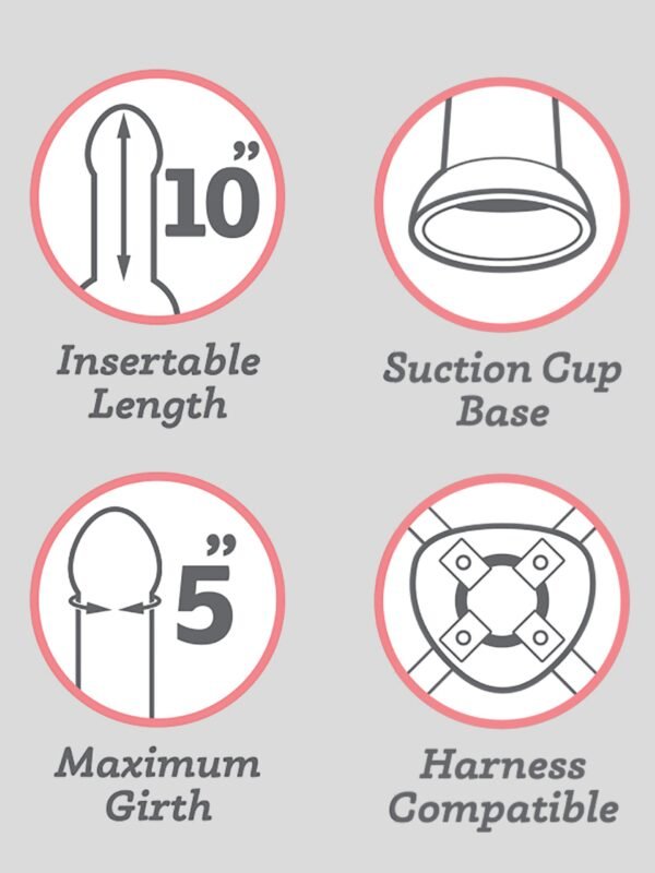 Lifelike Lover Basic Realistic Suction Cup Dildo 10 Inch
