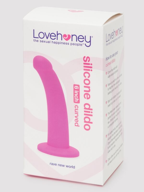 81724_5 Lovehoney Curved Silicone Suction Cup Dildo 6 Inch
