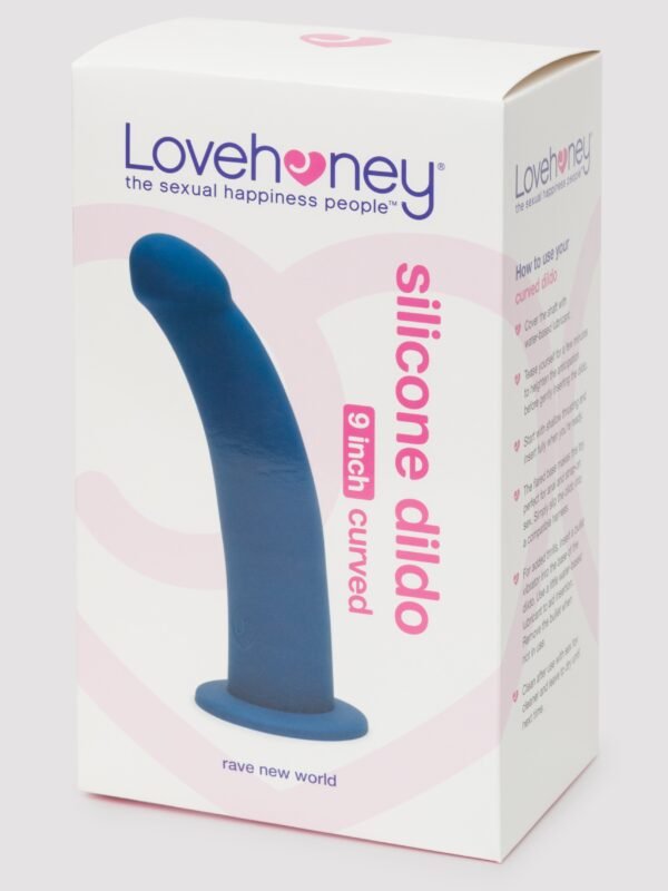 81726_5 Lovehoney Curved Silicone Suction Cup Dildo 9 Inch