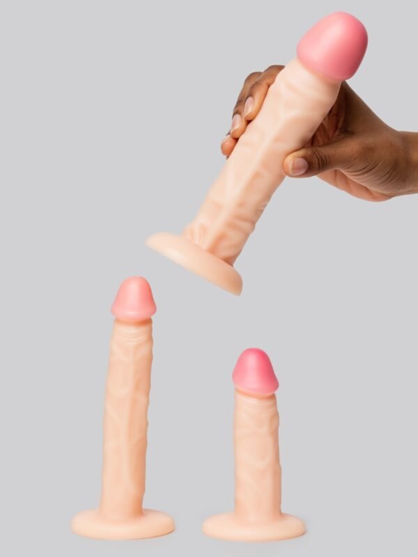 Lifelike Lover Classic Realistic Suction Cup Dildo Anal Training Kit (3 Piece)