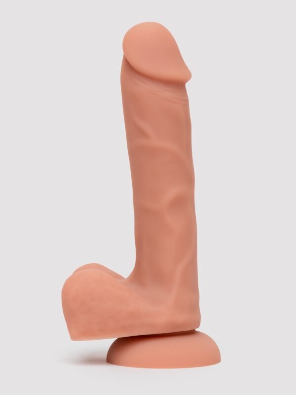 Lifelike Lover Classic Dual-Density Silicone Dildo with Balls 8 Inch - Flesh Tan