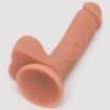Lifelike Lover Classic Dual-Density Silicone Dildo with Balls 8 Inch - Flesh Tan