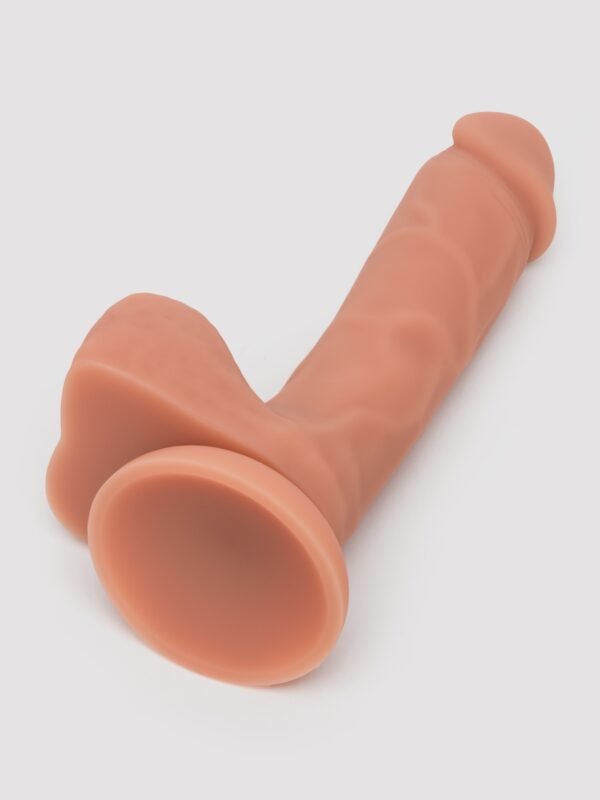 Lifelike Lover Classic Dual-Density Silicone Dildo with Balls 8 Inch - Flesh Tan